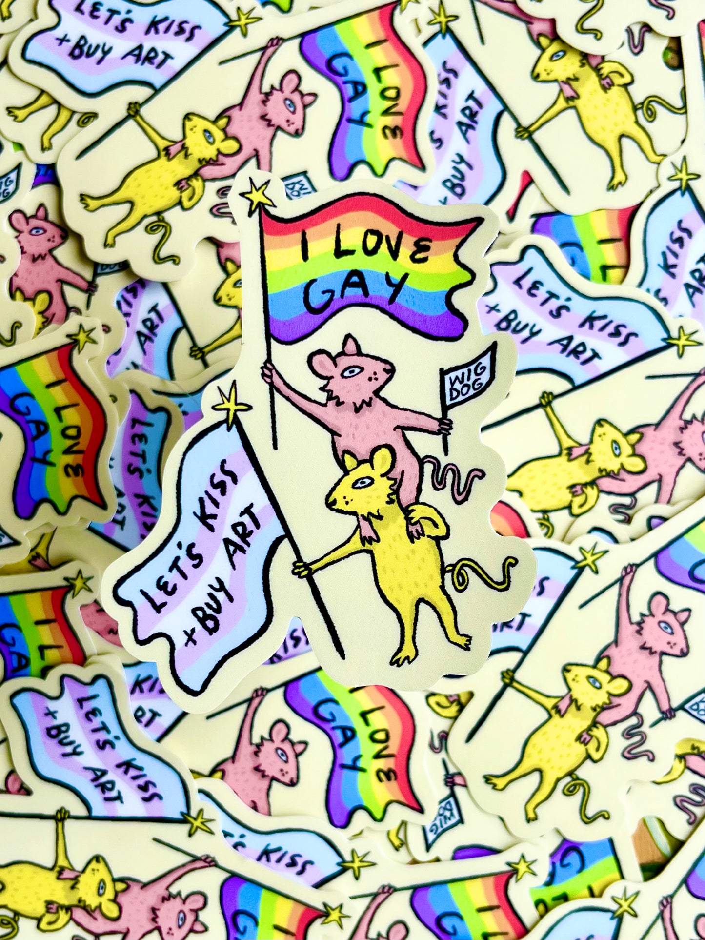 ‘Queer Pride Mice’ Die Cut Sticker
