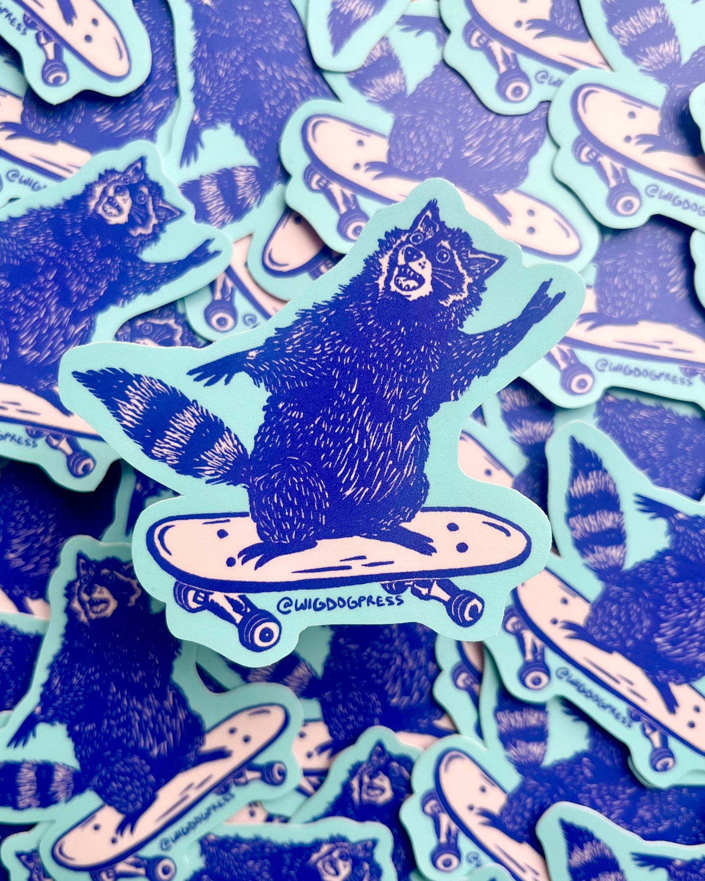 'Rock On, Raccoon' Sticker