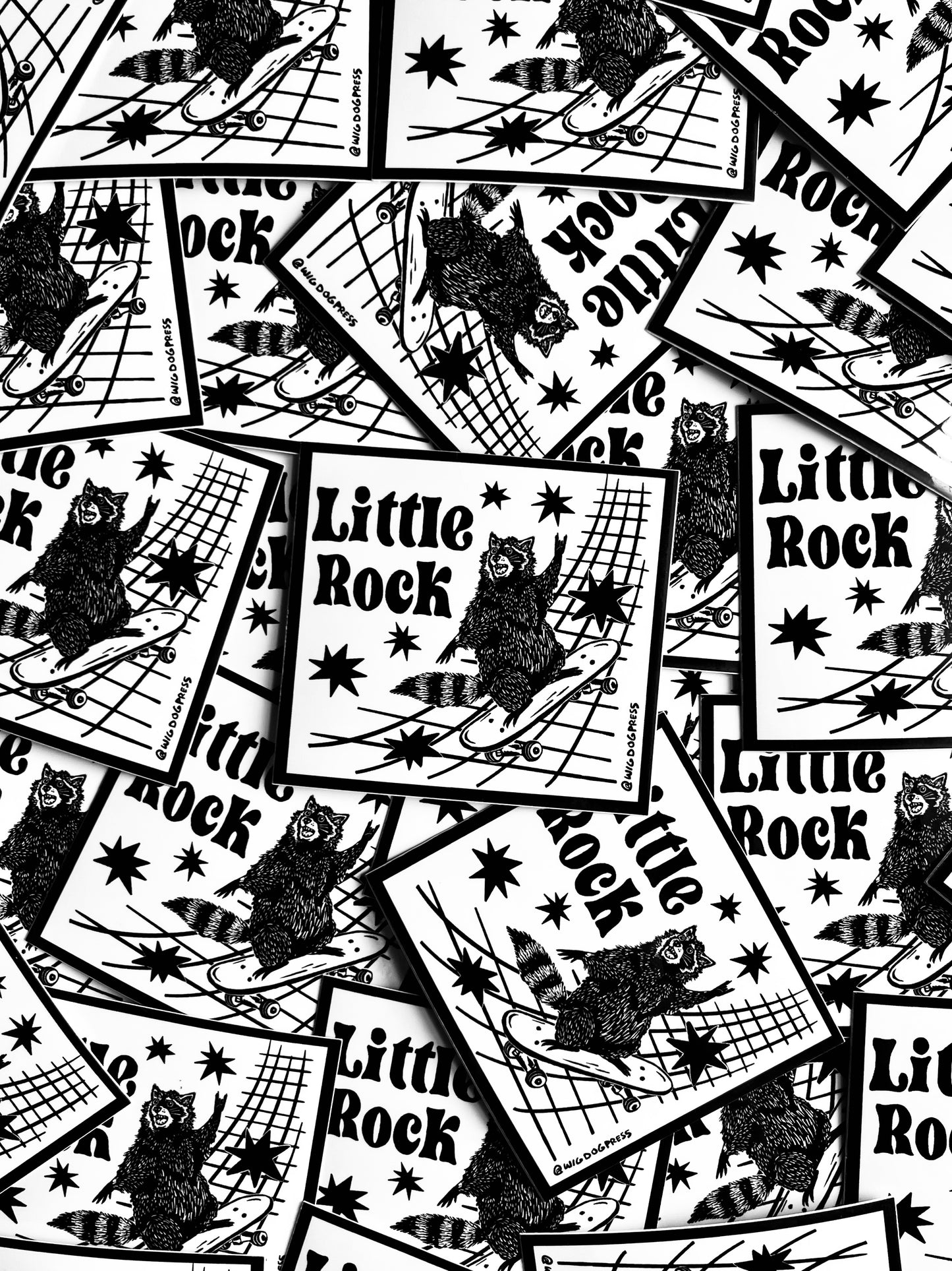 ‘Little Rock Raccoon’ Sticker