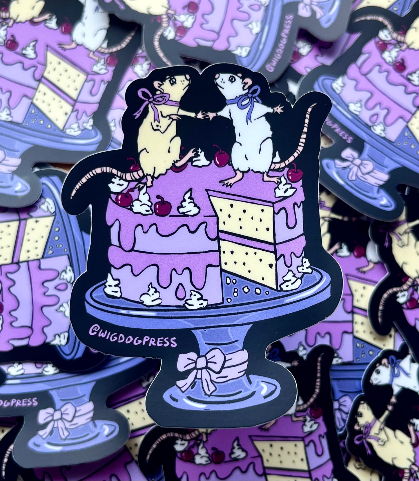 ‘Rat Cake’ Die Cut Sticker