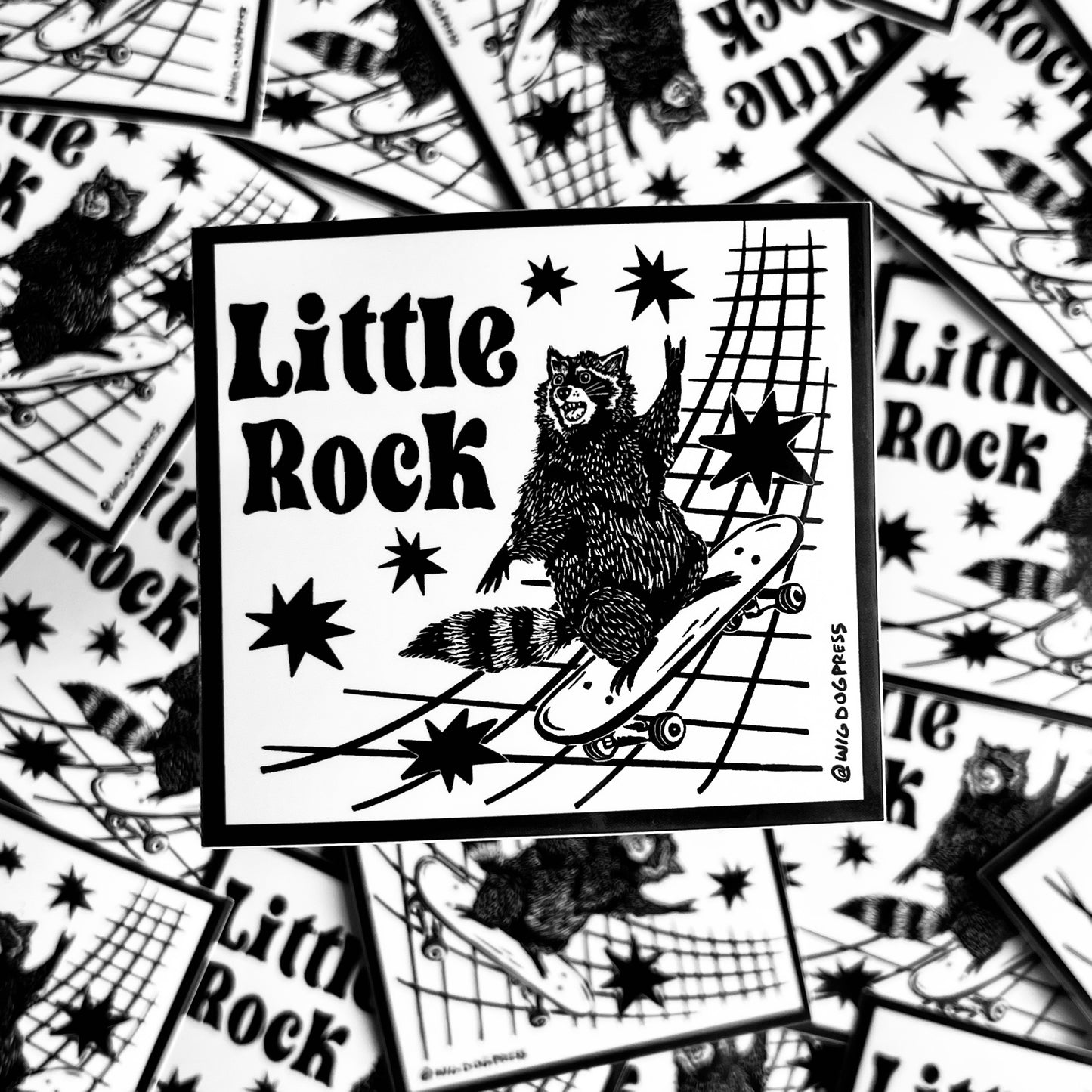‘Little Rock Raccoon’ Sticker