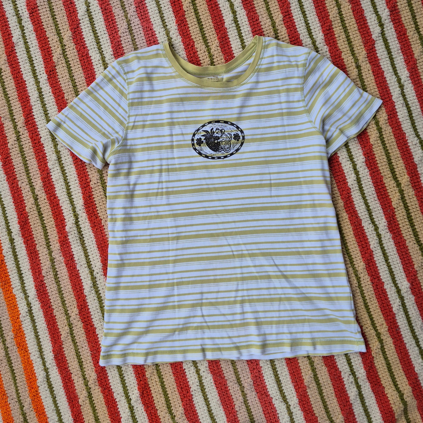 M: Block Printed Strawberry Mouse Tee