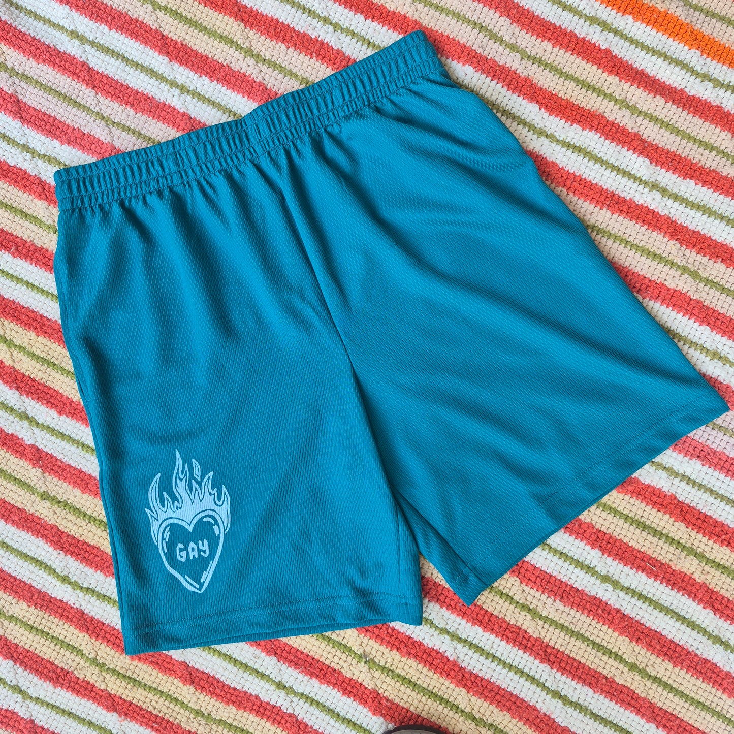 M: Gay Heart Basketball Shorts