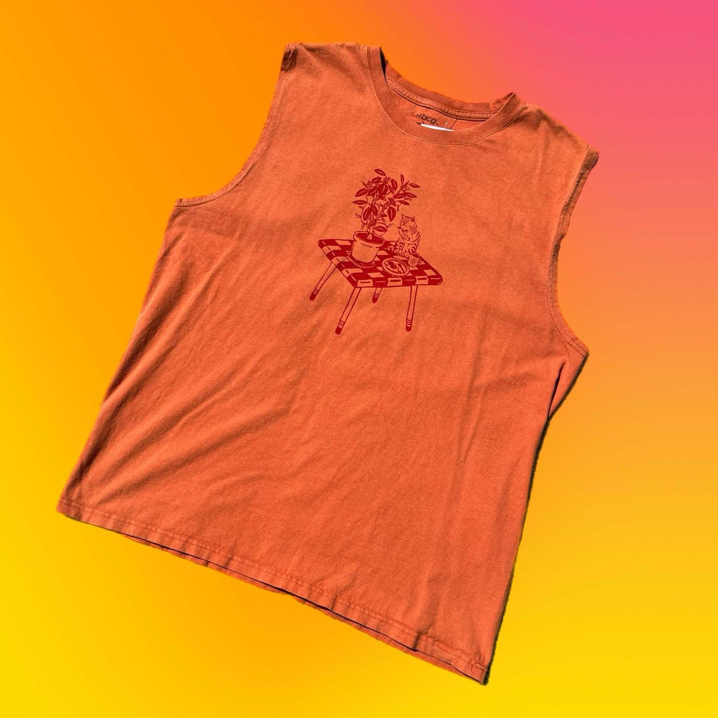 L: Cat Breakfast Tank