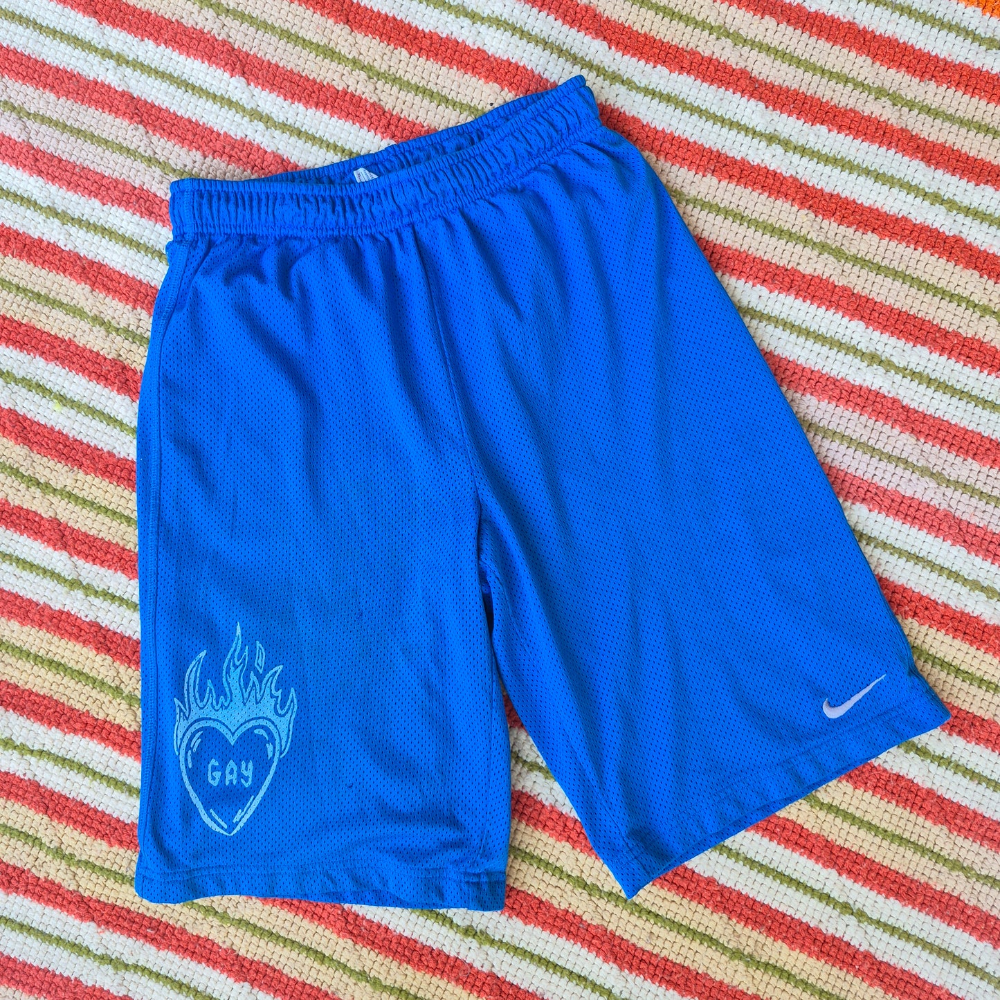 (Youth?) XL: Gay Heart Basketball Shorts