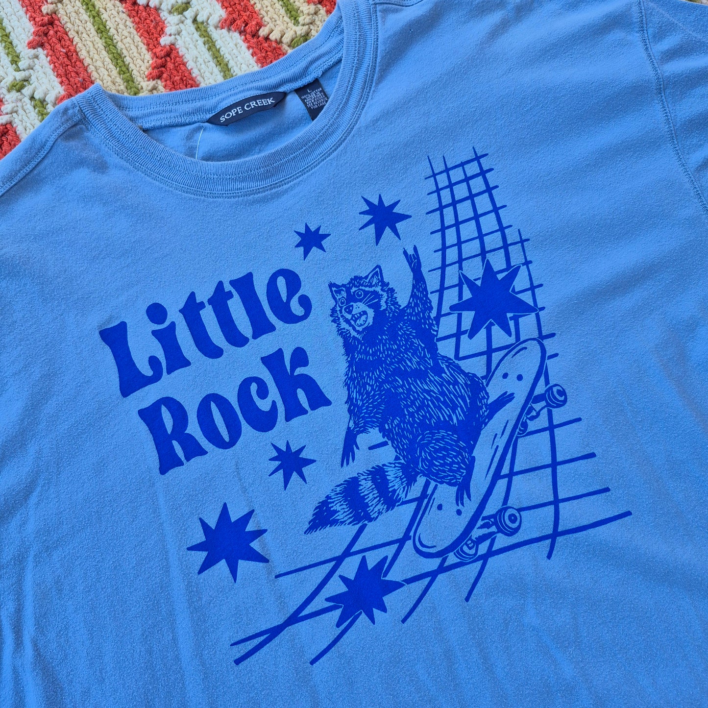 L: Little Rock Raccoon Tee