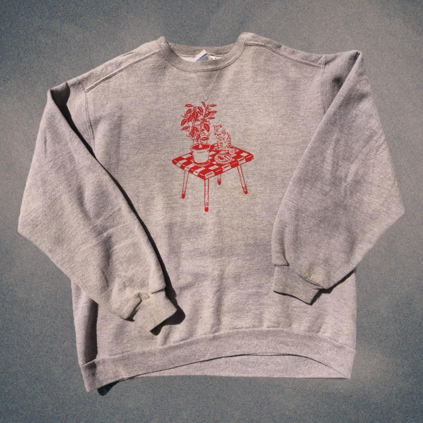 L: Cat Breakfast Sweatshirt