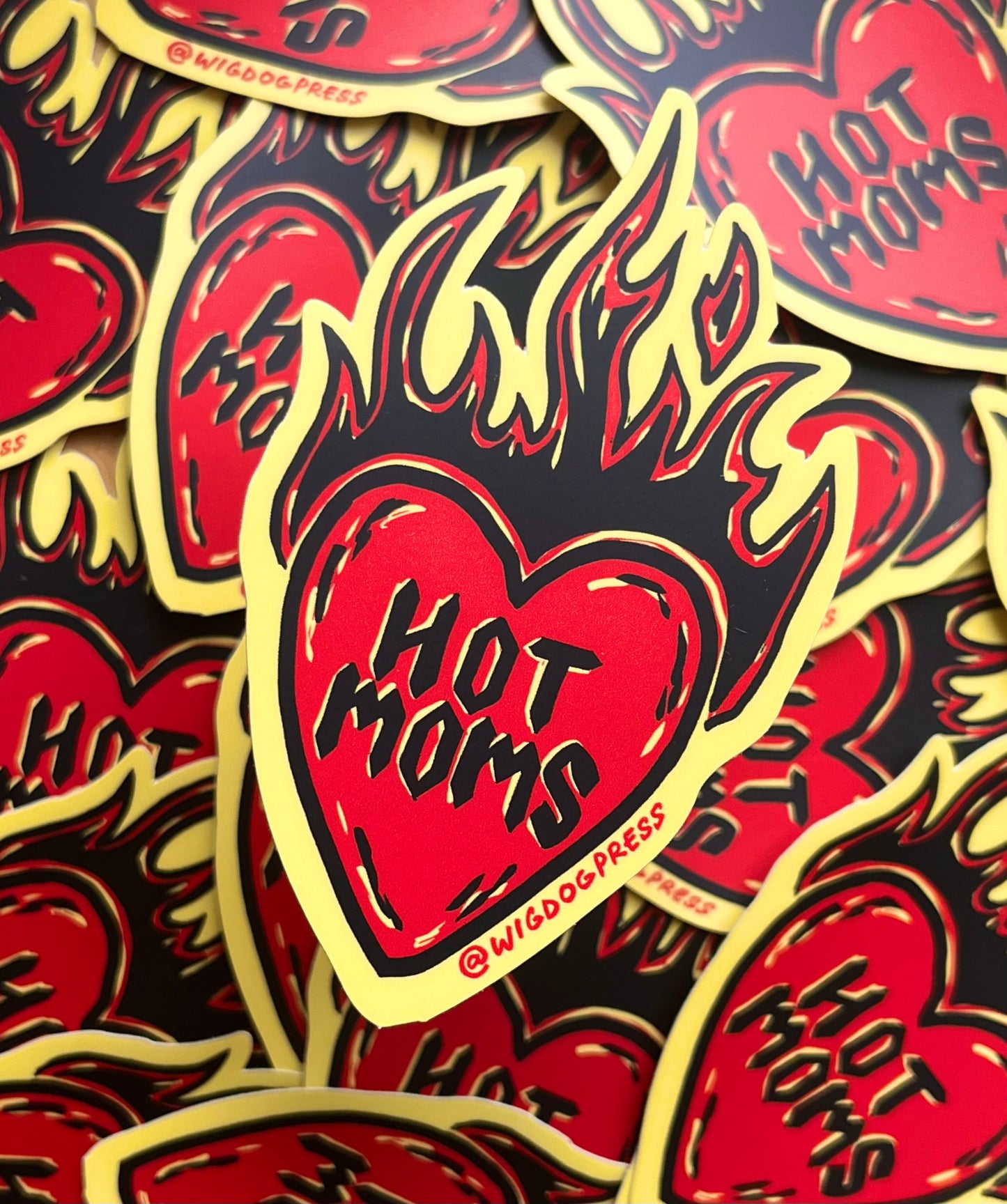 ‘Hot Moms’ Die Cut Sticker