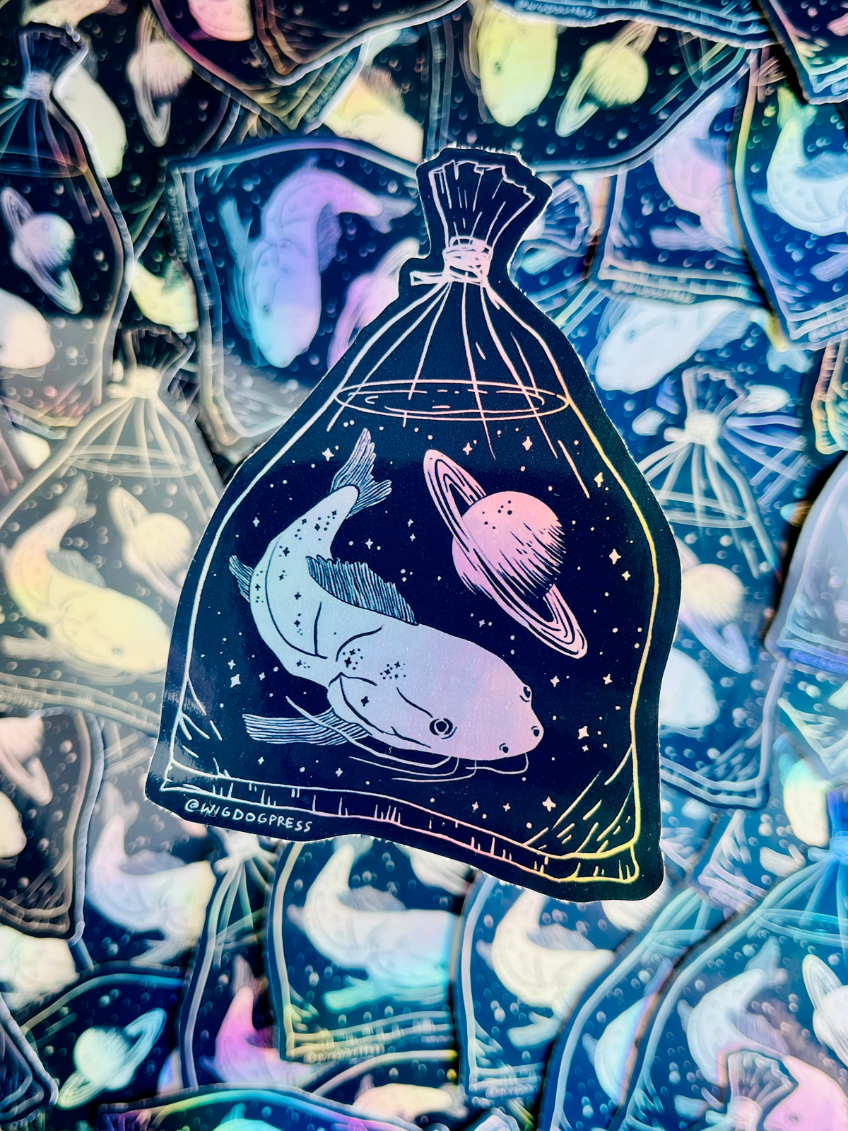 ‘Celestial Catfish’ HolographicSticker