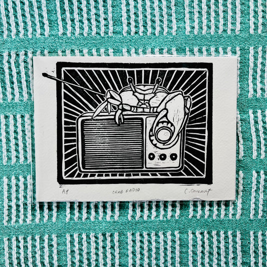 ‘Crab Radio’ Relief Print