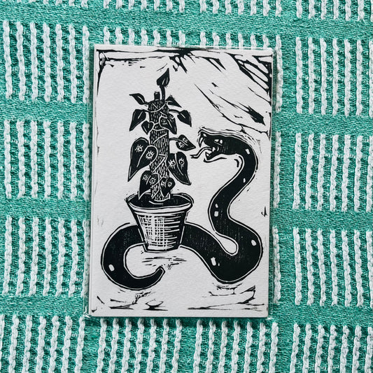 ‘Snake Plant’ Relief Print