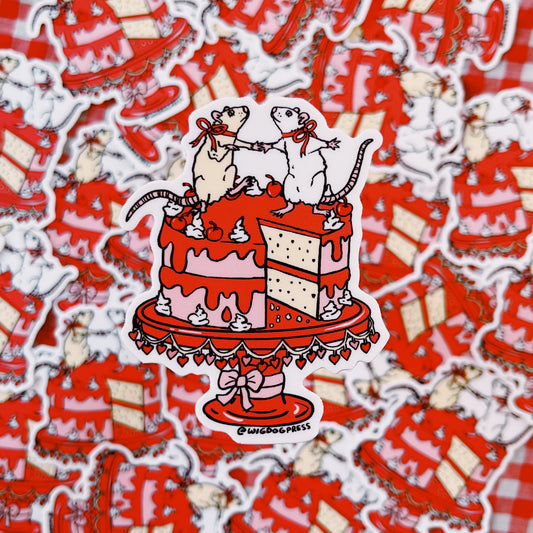 GIANT ‘Rat Cake’ Die Cut Sticker