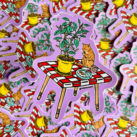 ‘Cat Breakfast’ Sticker