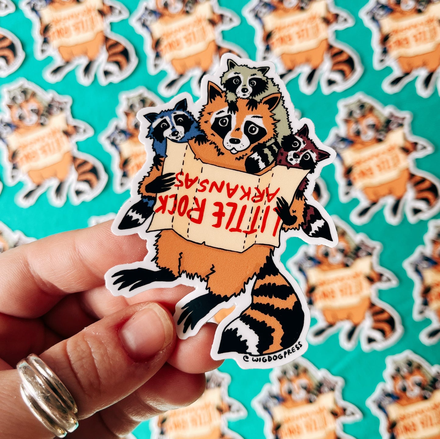 ‘Little Rock Raccoons’ Sticker