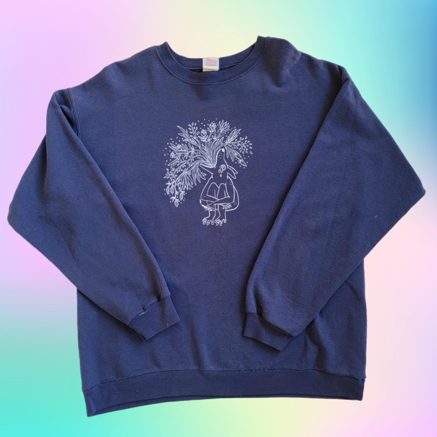 L: Floral Creature Sweatshirt