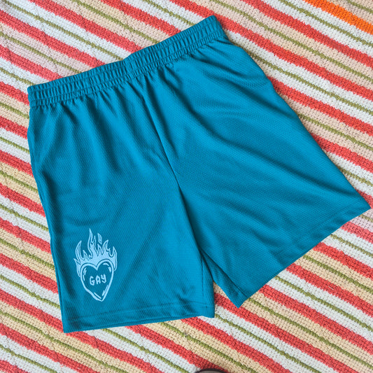 M: Gay Heart Basketball Shorts