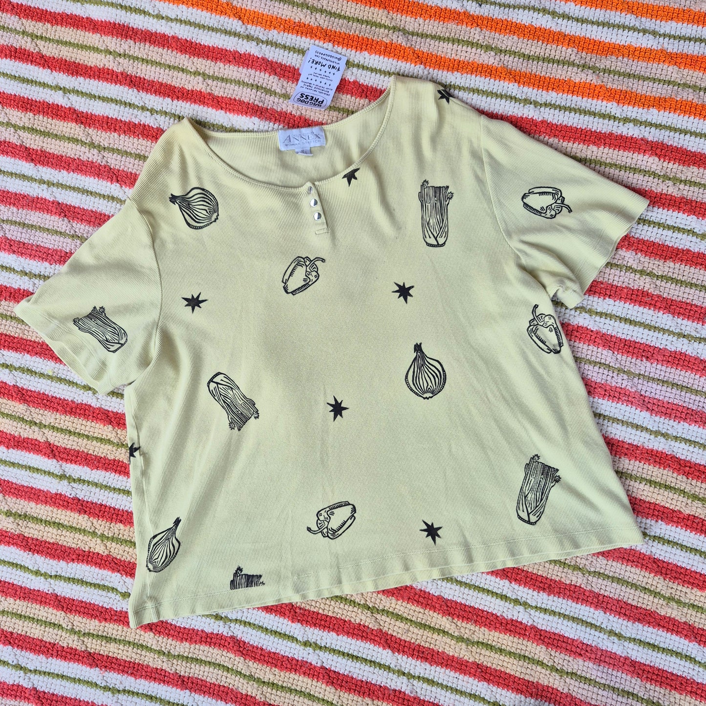 3XL: Block Printed Cajun Trinity Blouse