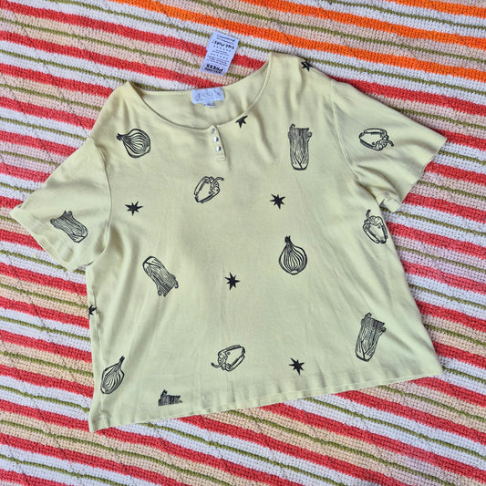 3XL: Block Printed Cajun Trinity Blouse