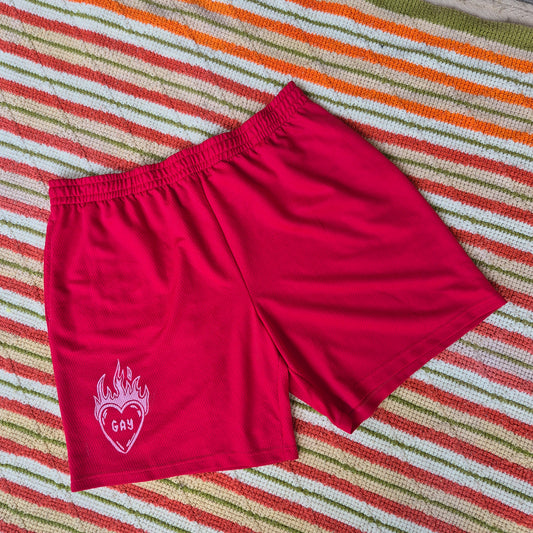 XL: Gay Heart Basketball Shorts