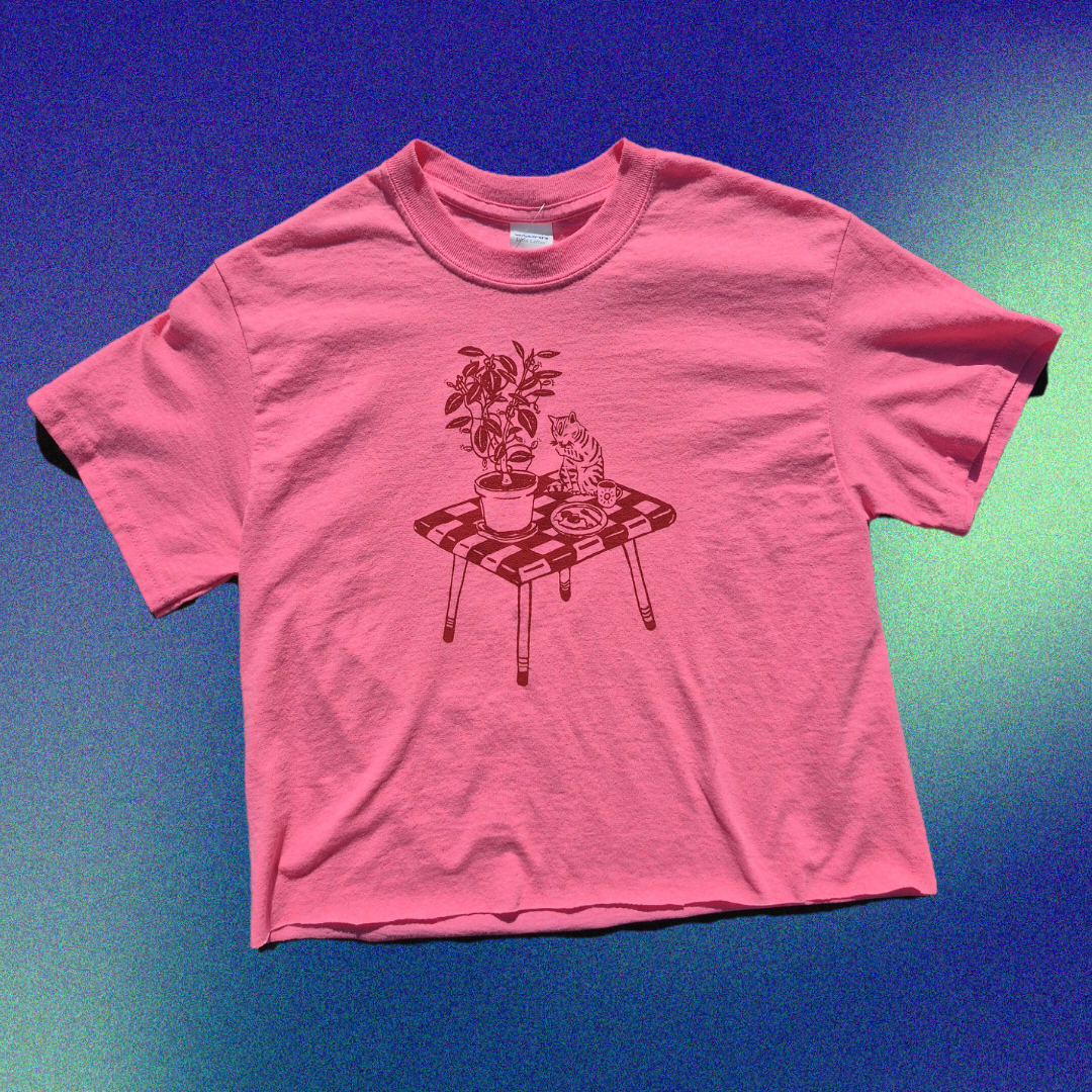 S: Cat Breakfast Tee