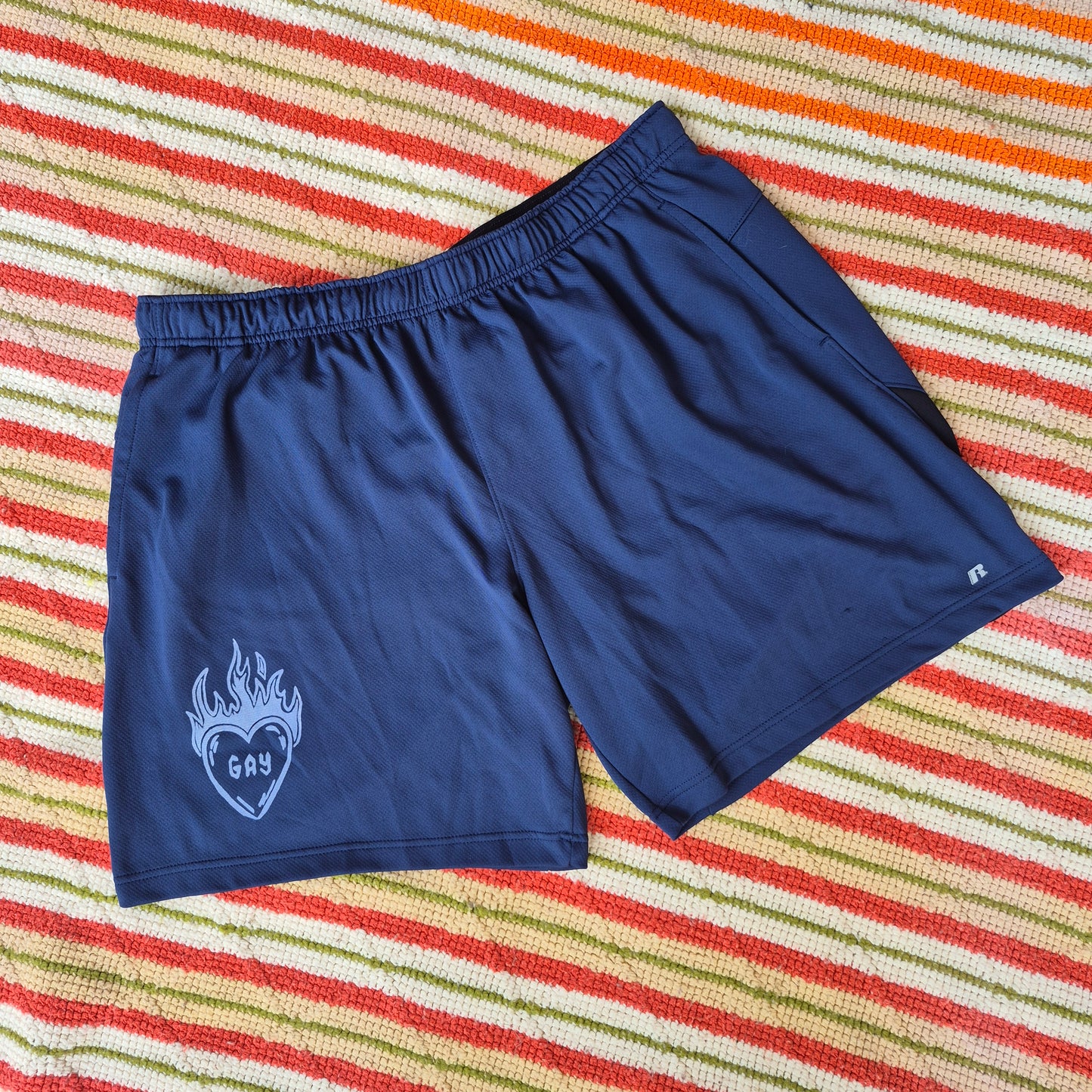2XL: Gay Heart Basketball Shorts