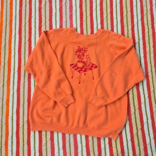 XL: Cat Breakfast Sweatshirt