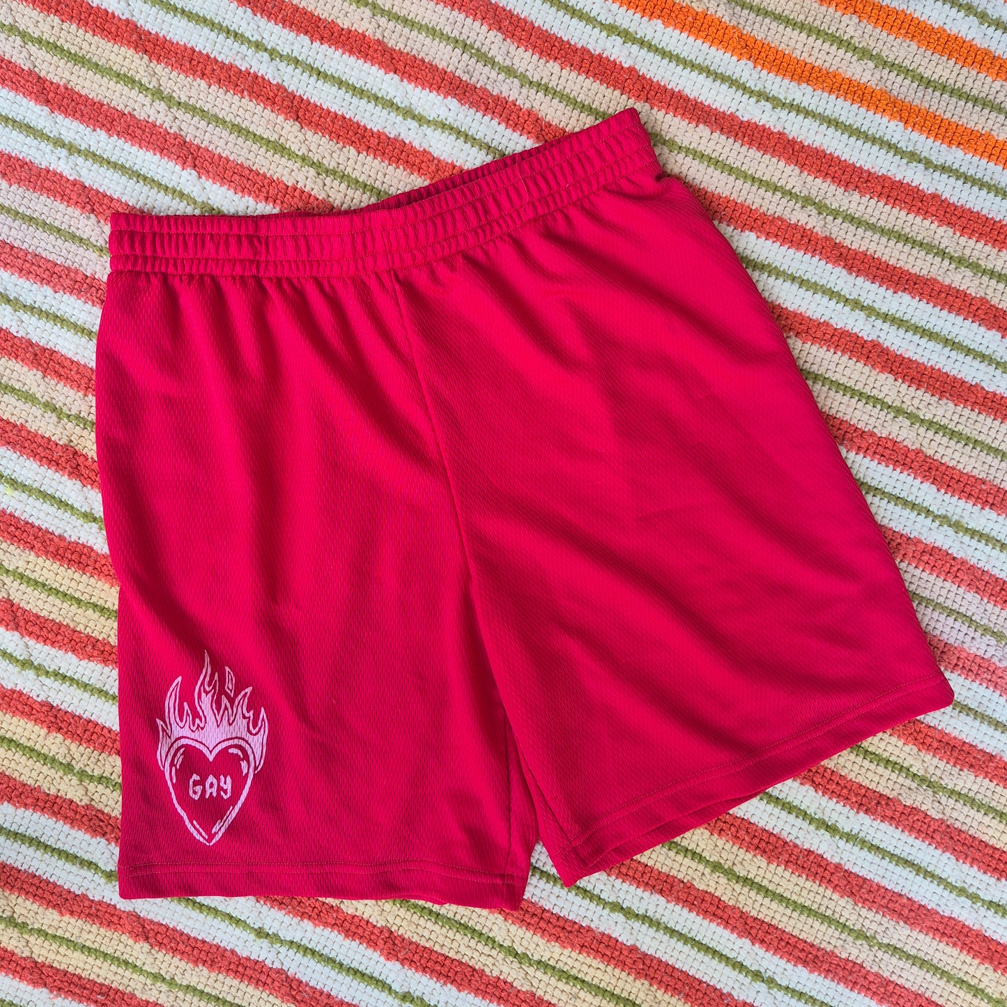 L: Gay Heart Basketball Shorts