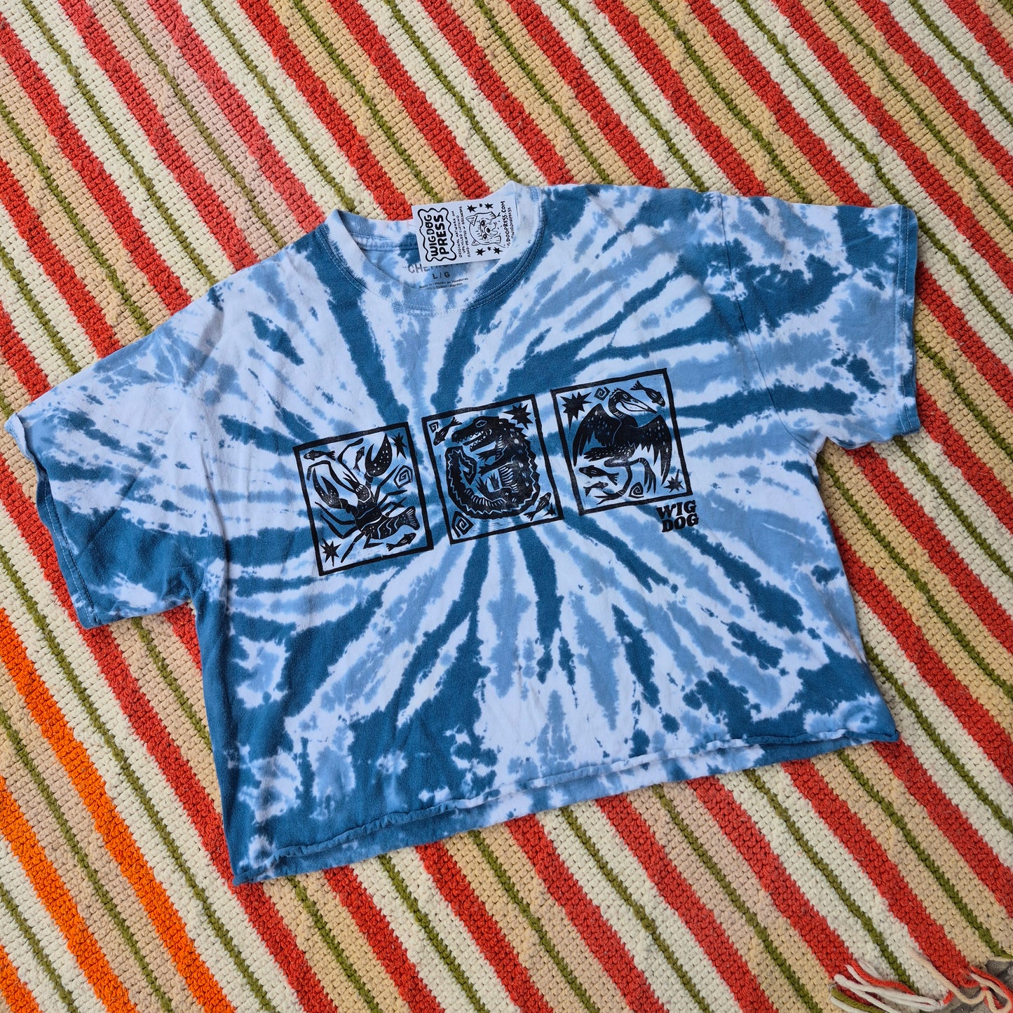 L: Block Printed Louisiana Creatures Tee