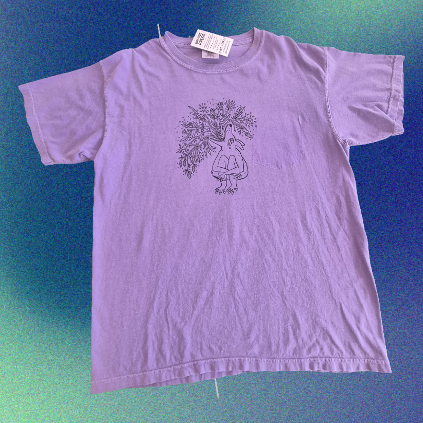 L: Floral Creature Tee