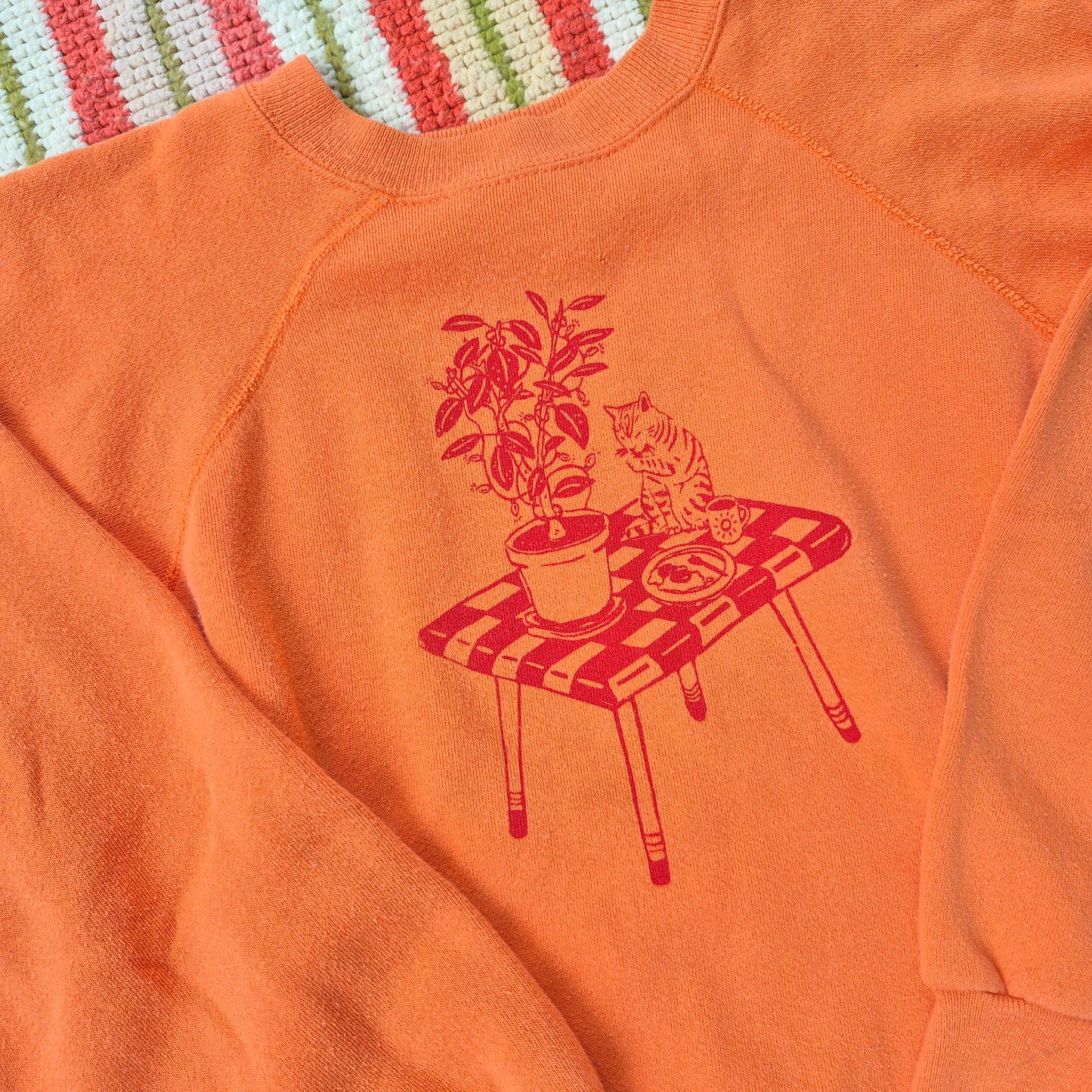 XL: Cat Breakfast Sweatshirt