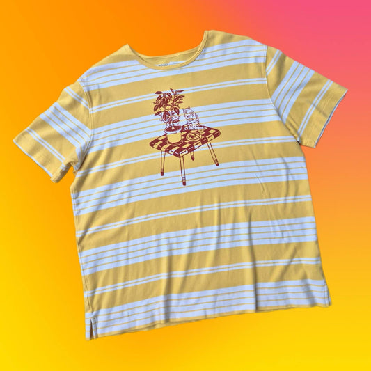 XL: Cat Breakfast Tee